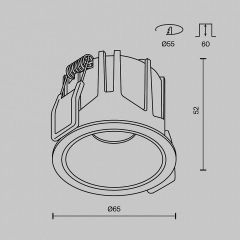 Встраиваемый светильник Maytoni Alfa LED DL043-01-10W3K-RD-B-1 | фото 8